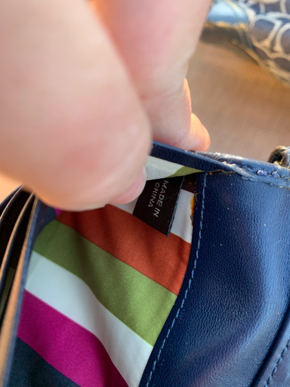 Coach 12573 denim blue and Gray Signature Bleeker Tote Bag with matching wallet - Picture 11 of 16